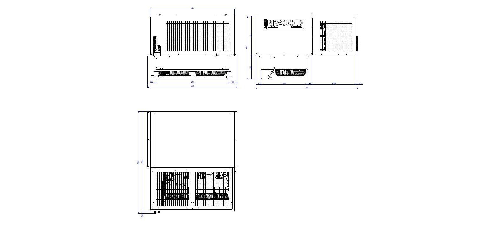 SFL040 P012 Rivacold Ceiling Mounted Freezer  3ph- Nom: 2733 W - Image 2